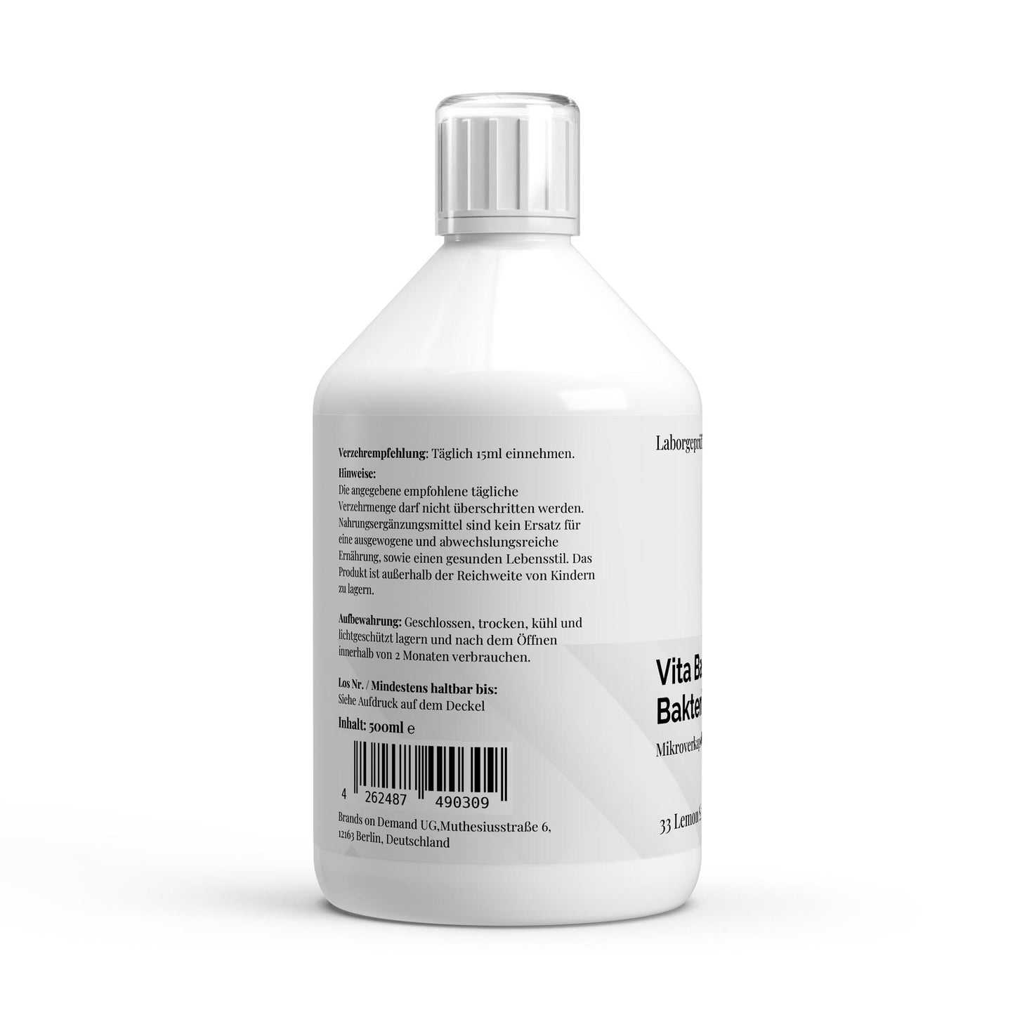 Vita Balance PLUS+  Bakterienkulturen - 33 vegane Lemon Shots - 500ml